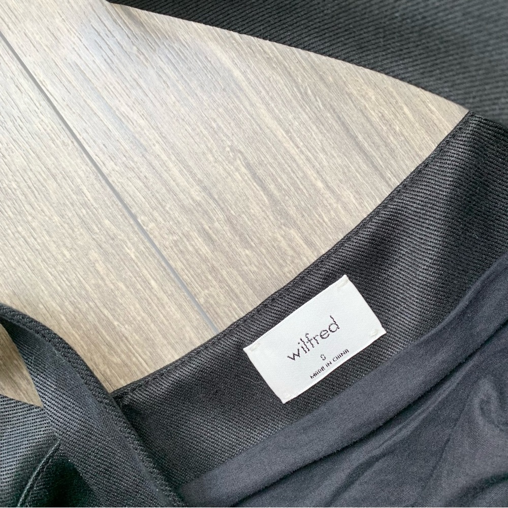 Aritzia Wilfred Rosemond Mini Dress Linen Black Size 0 - Picture 8 of 14